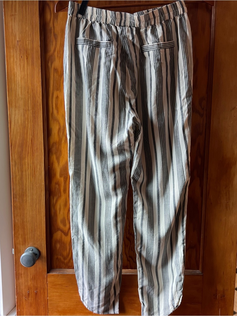 Marine Layer Black and White Vertical Stripe Pants